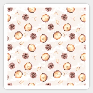 Autumn Fruit and Pine Cones Botanical Sticker